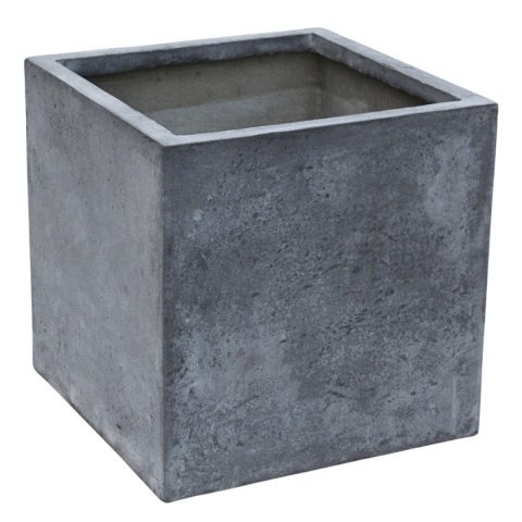 DONICA MROZOODPORNA Z WŁÓKNA SZKLANEGO 60X60X60 CM CIEMNY BETON DONICA MROZOODPORNA Z WŁÓKNA SZKLANEGO 60X60X60 CM CIEMNY BETON