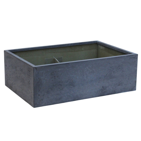 DONICA MROZOODPORNA Z WŁÓKNA SZKLANEGO CIEMNY BETON 120x80x40 cm DONICA MROZOODPORNA Z WŁÓKNA SZKLANEGO CIEMNY BETON 120x80x40 cm