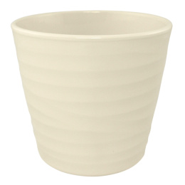 OSŁONKA CERAMICZNA FALA KREMOWA OKRĄGŁA H33,5 Ø39,5 cm