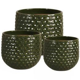 OSŁONKA CERAMICZNA SZKLIWIONA ZIELONA
