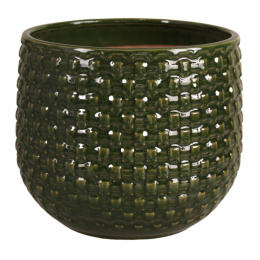 OSŁONKA CERAMICZNA SZKLIWIONA ZIELONA
