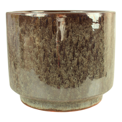 CERAMICZNA DONICA MROZOODPORNA SZKLIWIONA ZIELONA AVIGNON OGRODOWA