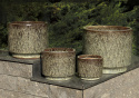 CERAMICZNA DONICA MROZOODPORNA SZKLIWIONA ZIELONA AVIGNON OGRODOWA