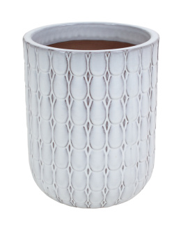DONICA CERAMICZNA MROZOODPORNA SZKLIWIONA KREMOWA OGRODOWA KOMPLET 3SZT