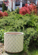 CERAMICZNA DONICA SZKLIWIONA BICOLOR MROZOODPORNA