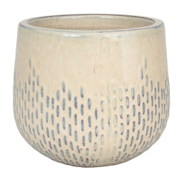 DONICA CERAMICZNA SZKLIWIONA KREMOWA