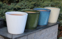 DONICA CERAMICZNA SZKLIWIONA MROZOODPORNA KREMOWA