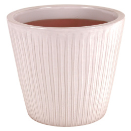 DONICA CERAMICZNA SZKLIWIONA MROZOODPORNA KREMOWA KOMPLET 3SZT