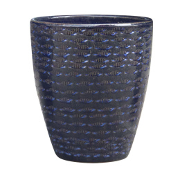 DONICA CERAMICZNA SZKLIWIONA MROZOODPORNA NIEBIESKA
