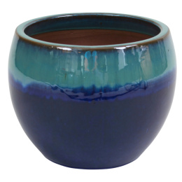 DONICA CERAMICZNA SZKLIWIONA MROZOODPORNA OGRODOWA BICOLOR KOMPLET 3SZT