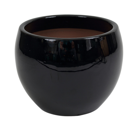 DONICA CERAMICZNA SZKLIWIONA MROZOODPORNA OGRODOWA CZARNA DONICA CERAMICZNA SZKLIWIONA MROZOODPORNA OGRODOWA CZARNA