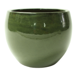 DONICA CERAMICZNA SZKLIWIONA MROZOODPORNA OGRODOWA ZIELONA KOMPLET 3SZT