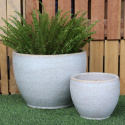 DONICA CERAMICZNA SZKLIWIONA MROZOODPORNA PLAIN BIAŁA OGRODOWA DONICA CERAMICZNA SZKLIWIONA MROZOODPORNA PLAIN BIAŁA OGRODOWA
