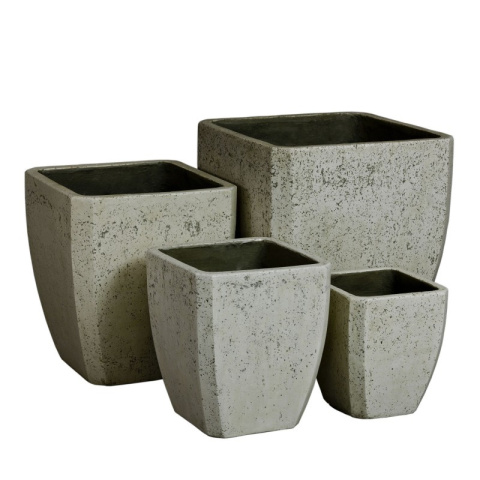 DONICA MROZOODPORNA LEKKI CEMENT JASNY GRAFIT H:39x36x36cm DONICA MROZOODPORNA LEKKI CEMENT JASNY GRAFIT H:39x36x36cm
