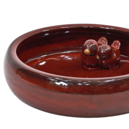 POIDEŁKO KĄPIELSKO DLA PTAKÓW CERAMICZNE SZKLIWIONE