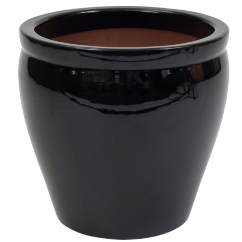 CERAMICZNA DONICA MROZOODPORNA H:40x38cm SZKLIWIONA CZARNA OGRODOWA CERAMICZNA DONICA MROZOODPORNA H:40x38cm SZKLIWIONA CZARNA OGRODOWA