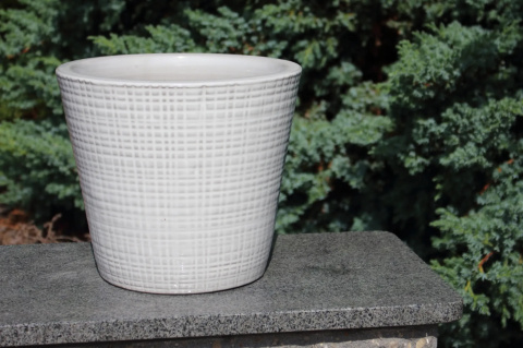 CERAMICZNA DONICA MROZOODPORNA SZKLIWIONA KREMOWA CERAMICZNA DONICA MROZOODPORNA SZKLIWIONA KREMOWA