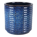 DONICA CERAMICZNA MROZOODPORNA SZKLIWIONA NIEBIESKA