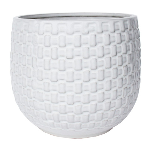 DONICA CERAMICZNA SZKLIWIONA BIAŁA H:33,5x40cm OGRODOWA MROZOODPORNA DONICA CERAMICZNA SZKLIWIONA BIAŁA H:33,5x40cm OGRODOWA MROZOODPORNA