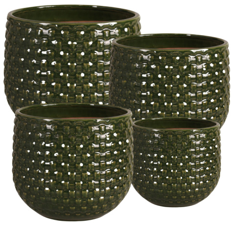 DONICA CERAMICZNA SZKLIWIONA BIAŁA KOMPLET 4SZT OGRODOWA MROZOODPORNA DONICA CERAMICZNA SZKLIWIONA BIAŁA KOMPLET 4SZT OGRODOWA MROZOODPORNA