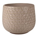 DONICA CERAMICZNA SZKLIWIONA KREMOWA KOMPLET 4SZT OGRODOWA MROZOODPORNA