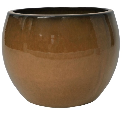 DONICA CERAMICZNA SZKLIWIONA MROZOODPORNA OGRODOWA BRĄZOWA DONICA CERAMICZNA SZKLIWIONA MROZOODPORNA OGRODOWA BRĄZOWA