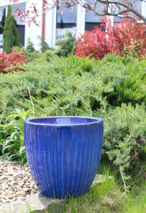 DONICA CERAMICZNA SZKLIWIONA MROZOODPORNA OGRODOWA NIEBIESKA DONICA CERAMICZNA SZKLIWIONA MROZOODPORNA OGRODOWA NIEBIESKA