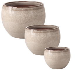 DONICA CERAMICZNA SZKLIWIONA MROZOODPORNA OGRODOWA SZARA