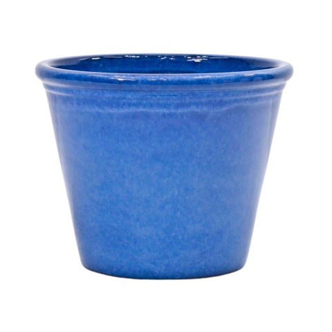 DONICA CERAMICZNA SZKLIWIONA MROZOODPORNA NIEBIESKA OGRODOWA