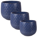 DONICA CERAMICZNA SZKLIWIONA NIEBIESKA