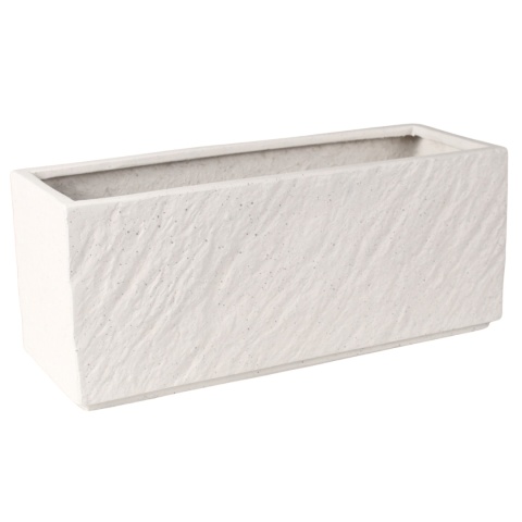 DONICA MROZOODPORNA BIAŁA 55x20x23cm OGRODOWA DONICA MROZOODPORNA BIAŁA 55x20x23cm OGRODOWA