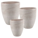 DONICA MROZOODPORNA CERAMICZNA SZKLIWIONA BIAŁA OGRODOWA KOMPLET 3SZT