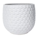 DONICA CERAMICZNA SZKLIWIONA BIAŁA KOMPLET 4SZT OGRODOWA MROZOODPORNA