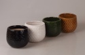 OSŁONKA CERAMICZNA SZKLIWIONA CZARNA DEKORACJA H:16,2x19cm