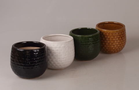 OSŁONKA CERAMICZNA SZKLIWIONA CZARNA DEKORACJA H:16,2x19cm OSŁONKA CERAMICZNA SZKLIWIONA CZARNA DEKORACJA H:16,2x19cm
