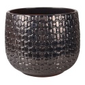 OSŁONKA CERAMICZNA SZKLIWIONA SREBRNA KOMPLET 3SZT DEKORACJA DO DOMU