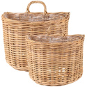 OSŁONKA RATTANOWA DONICA Z RATTANU NATURALNA HAMPER KOMPLET 2SZT