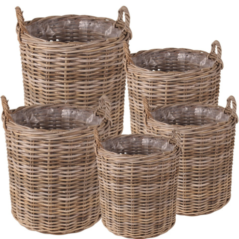 OSŁONKA RATTANOWA DONICA KOSZYK Z RATTANU NATURALNA