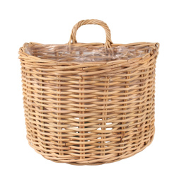 OSŁONKA RATTANOWA DONICA Z RATTANU NATURALNA HAMPER KOMPLET 2SZT