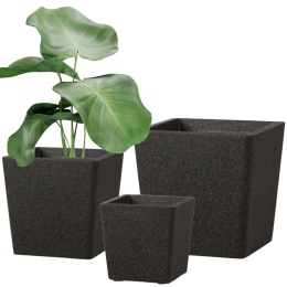 DONICA IQ CONICAL SQUARE CZARNA KOMPLET 3 SZTUKI ZE STYROPIANU EPP LEKKA MROZOODPORNA