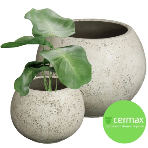 DONICA KULA NISKA MROZOODPORNA BIAŁA LEKKI CEMENT KOMPLET 2SZT