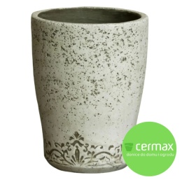 DONICA OKRĄGŁA 37x29,5 MROZOODPORNA LEKKI CEMENT BIAŁA