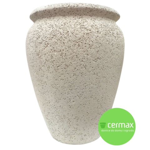 DONICA WAZA MROZOODPORNA LEKKI CEMENT BIAŁA OGRODOWA KOMPLET 3SZT.