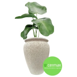 DONICA WAZA MROZOODPORNA LEKKI CEMENT BIAŁA OGRODOWA h:33X26CM