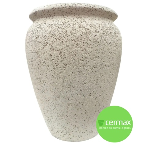 DONICA WAZA MROZOODPORNA LEKKI CEMENT BIAŁA OGRODOWA h:33X26CM