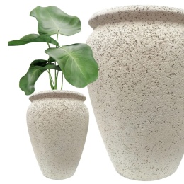 DONICA WAZA MROZOODPORNA LEKKI CEMENT BIAŁA OGRODOWA h:70X55CM