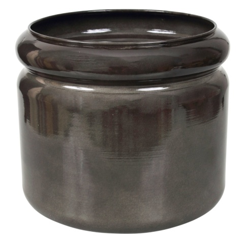 DONICA Z METALU METALOWA RANDOLF SZARA H:26x31cm