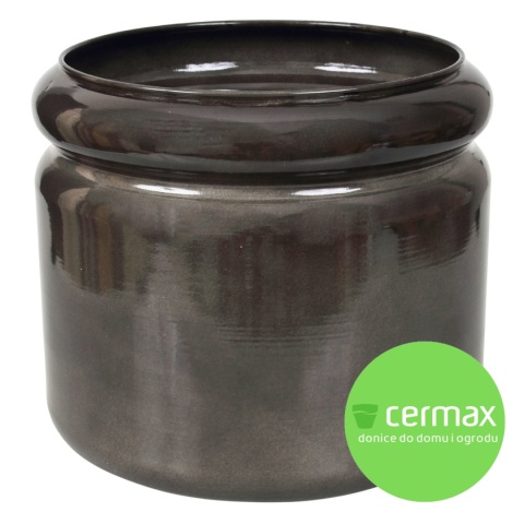 DONICA Z METALU METALOWA RANDOLF SZARA H:26x31cm