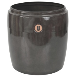 Donica z metalu metalowa BARRIL szara H:21x20