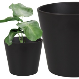 OSŁONKA CERAMICZNA ANTRACYT MAT OKRĄGŁA GŁADKA H27 Ø32 cm